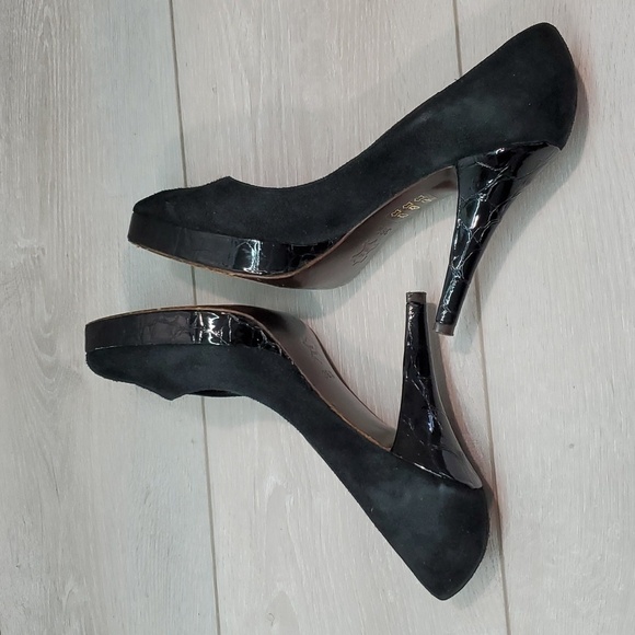 Theory Womens Suede Heels Platform shoes sz 36.5/6.5 - Picture 8 of 16